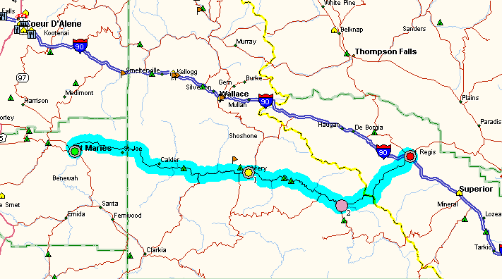 St Maries Idaho Map Hmarc's Secret Road